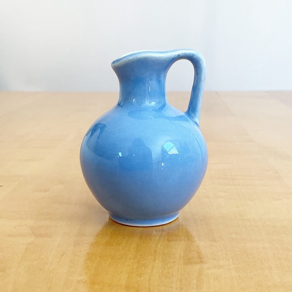 Vintage English Mini Jug Pitcher Soft Blue Glaze Made in England - Picture 7 of 10